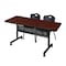 Kobe Rectangle FlipTop Table, 60" W, 29" H, Laminate Top, Cherry MKFTM6030CH47BK - alternate 1